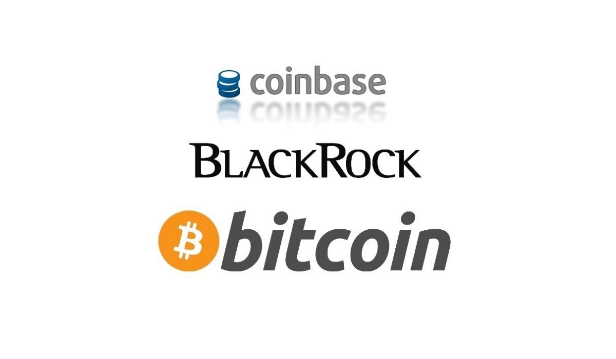 BlackRock + Bitcoin | Цена BTC по $155 тыс в 2021 | Coinbase активно готовится к IPO. Заглавный коллаж новости.