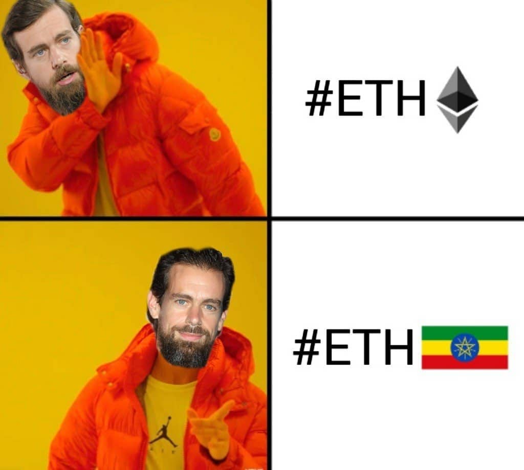 ETH - эфиопия, а не эфир