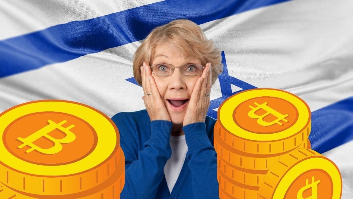 Израильский банк заморозил деньги, которые пенсионерка заработала на инвестициях в биткоин. Сумма вопроса – почти миллион шекелей. Заглавный коллаж новости.