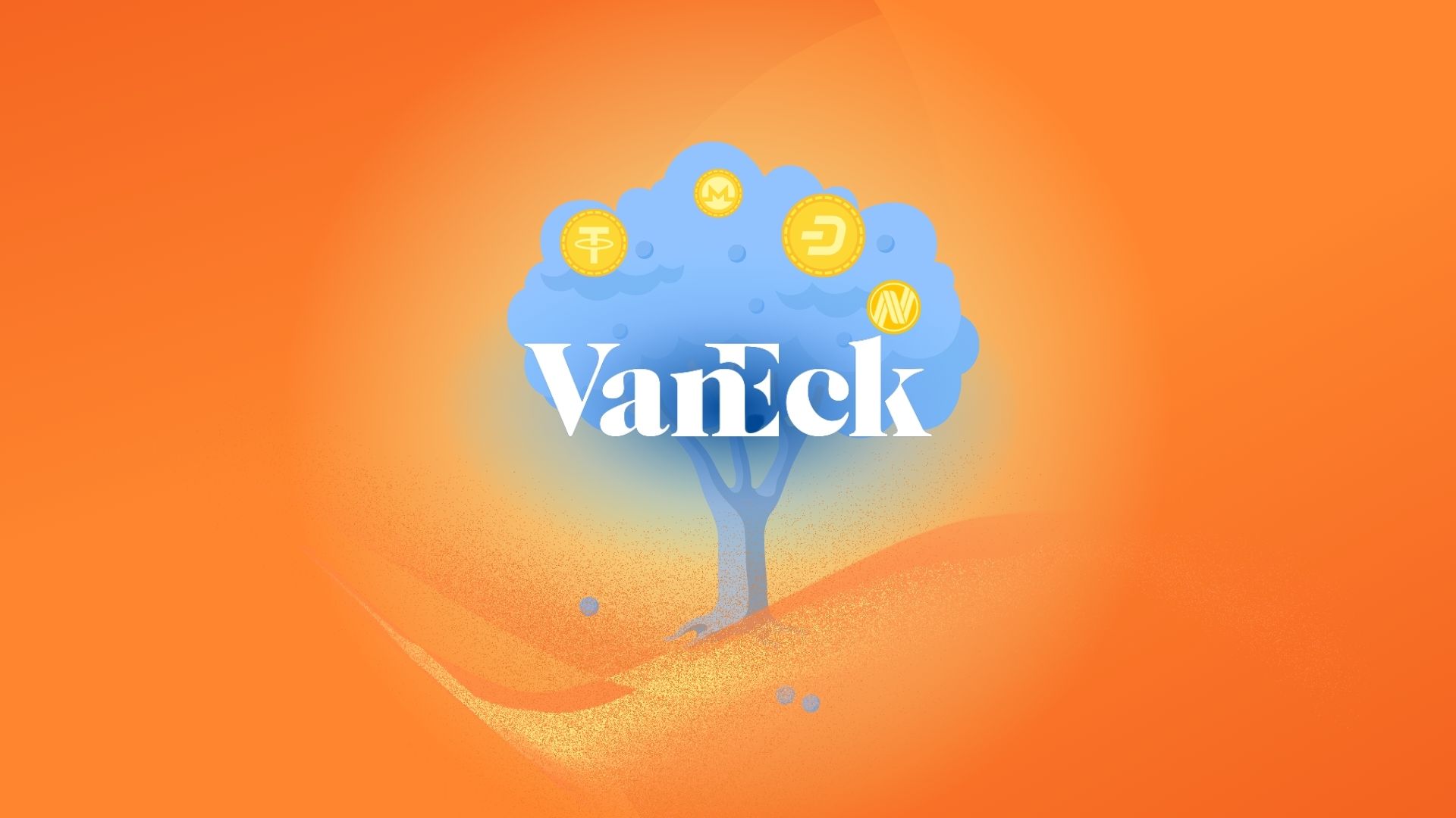 Гендиректор VanEck: стейблкоины — инвестиционные продукты, а не банки. Заглавный коллаж новости.