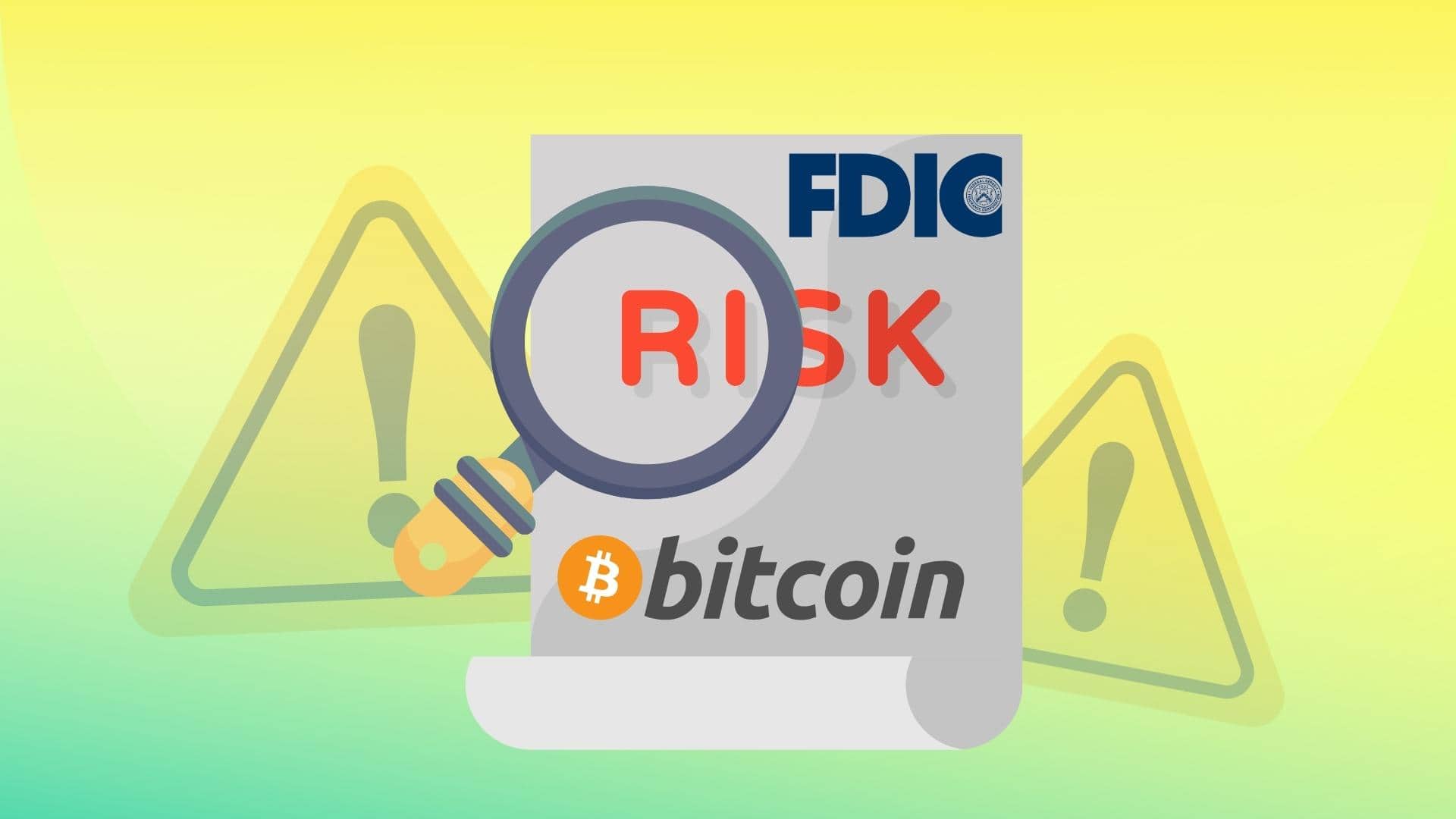 Новый приоритет: в фокусе FDIC США в 2022 году будет оценка рисков криптовалют. Заглавный коллаж новости.