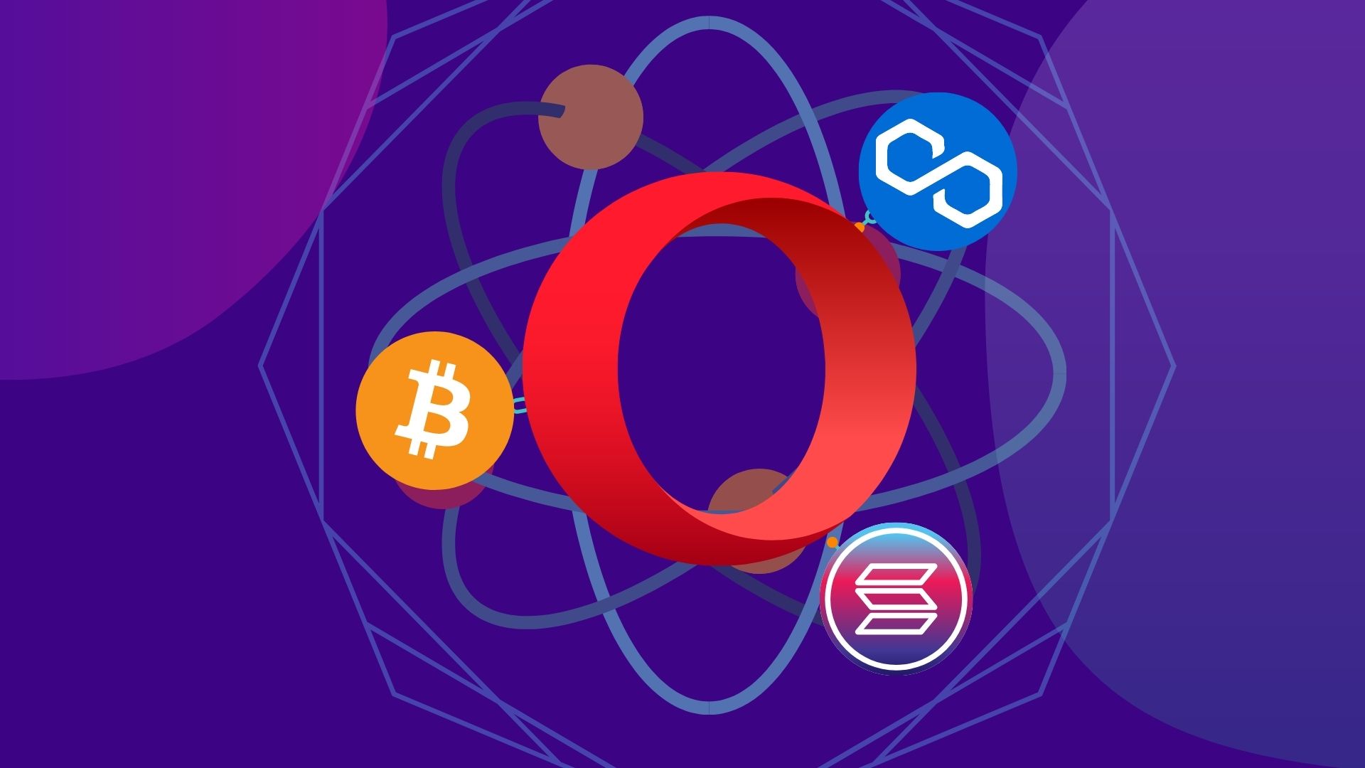 В браузере Опера добавили поддержку нескольких новых блокчейн-экосистем - Bitcoin, Polygon и Solana
