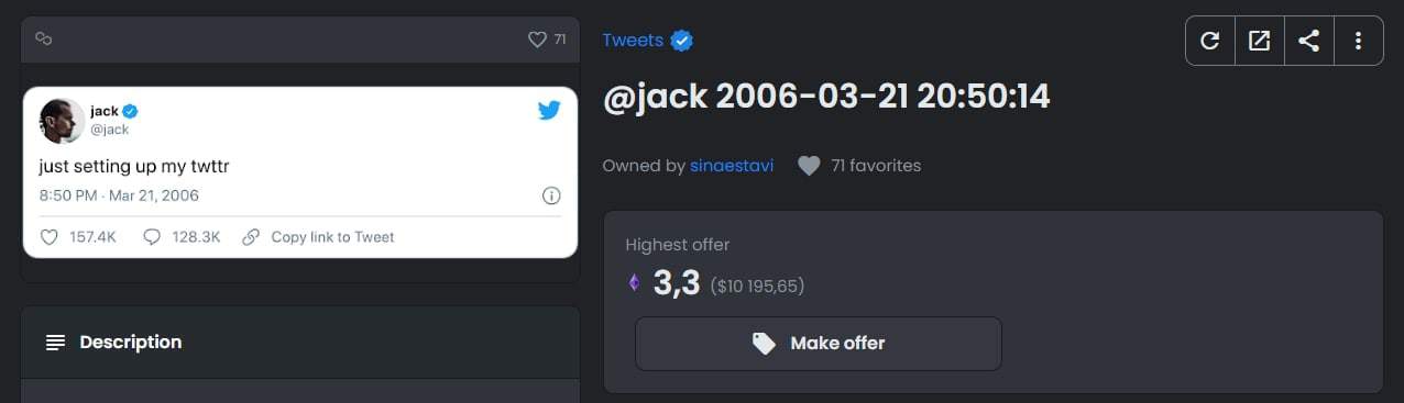 Первый твит Джека Дорси никто не хочет покупать