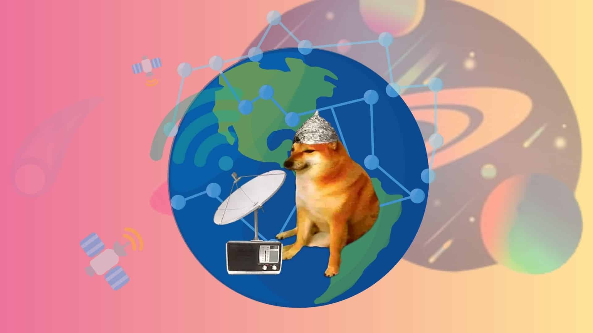 Dogecoin работает над офлайн-платежами с технологией Starlink. Заглавный коллаж новости.