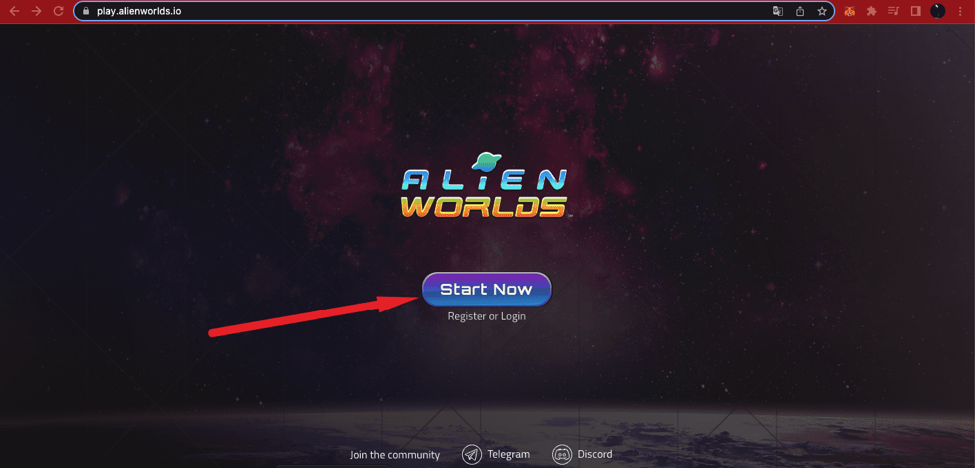 Как зарегистрироваться в Alien Worlds?