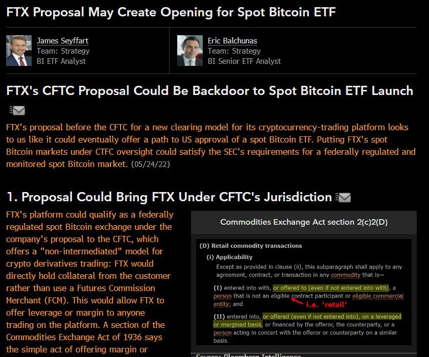 FTX может запустить спотовый биткоин-ETF