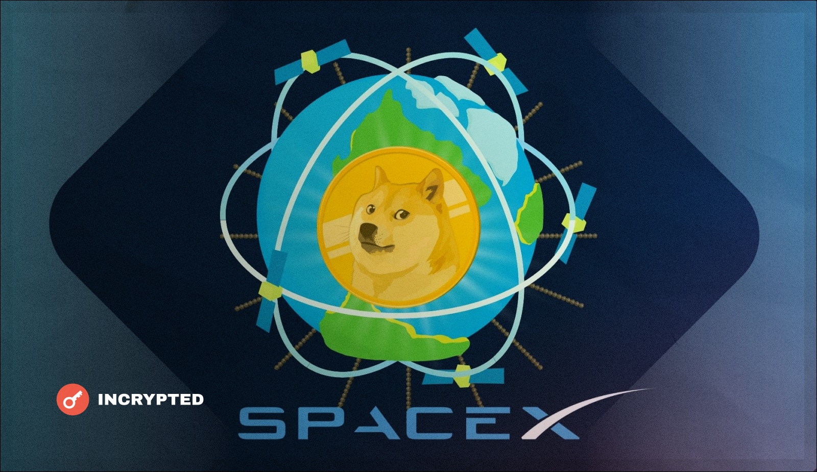 SpaceX предложит оплату в Dogecoin. Как насчет Starlink? Заглавный коллаж новости.