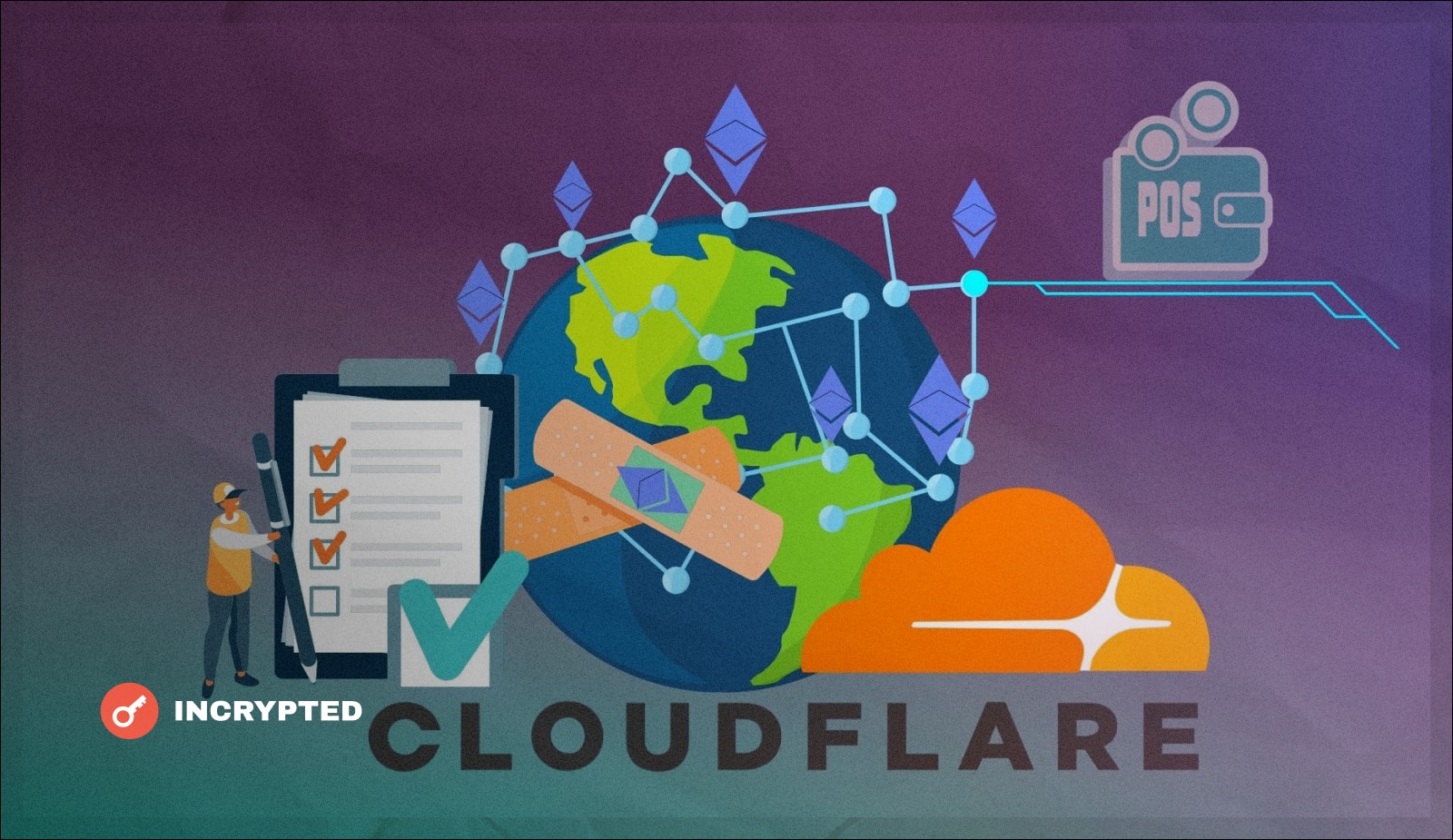 Cloudflare будет улучшать интернет с помощью Ethereum. Заглавный коллаж новости.