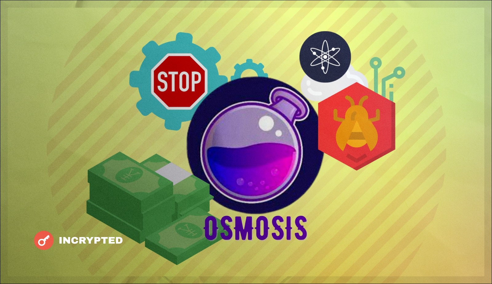 Сеть Osmosis остановили из-за эксплойта на $5 млн. Заглавный коллаж новости.