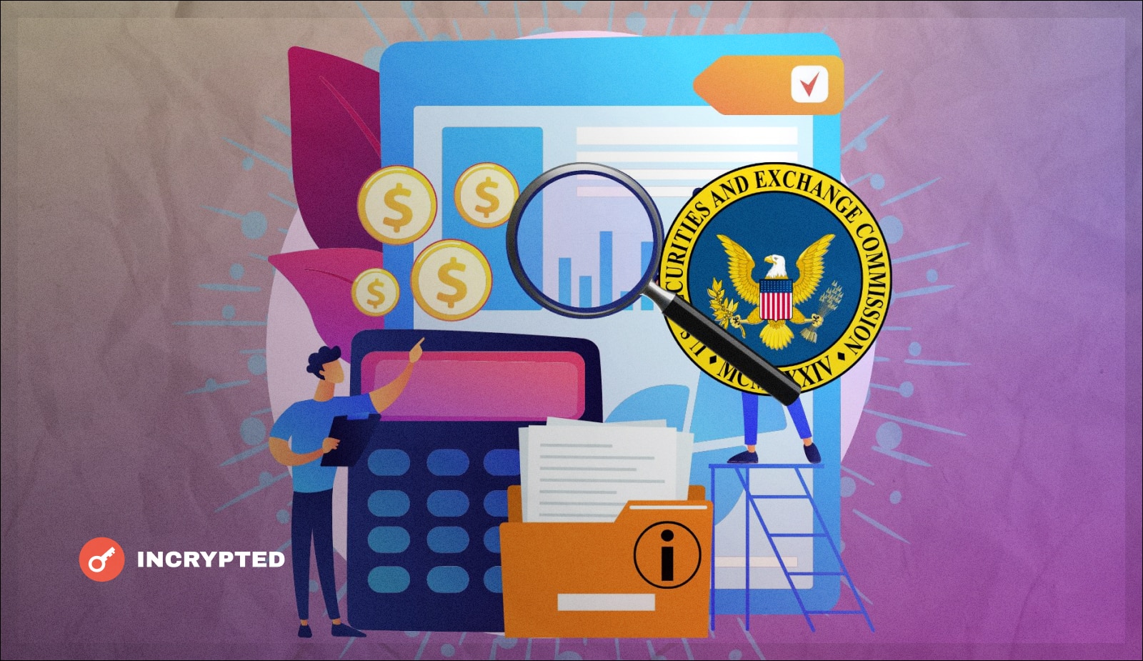 SEC проверит криптобиржи в США на предмет инсайдерской торговли. Заглавный коллаж новости.