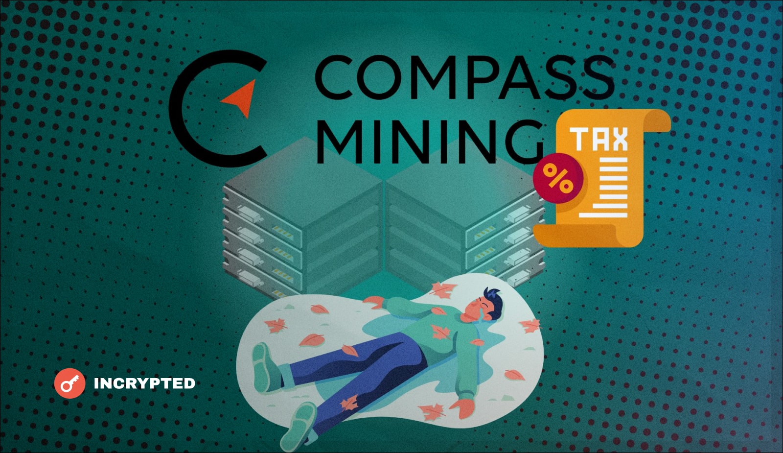 Крипто-майнер Compass Mining не смог “заплатить за свет”. У компании отобрали одну из ферм. Заглавный коллаж новости.