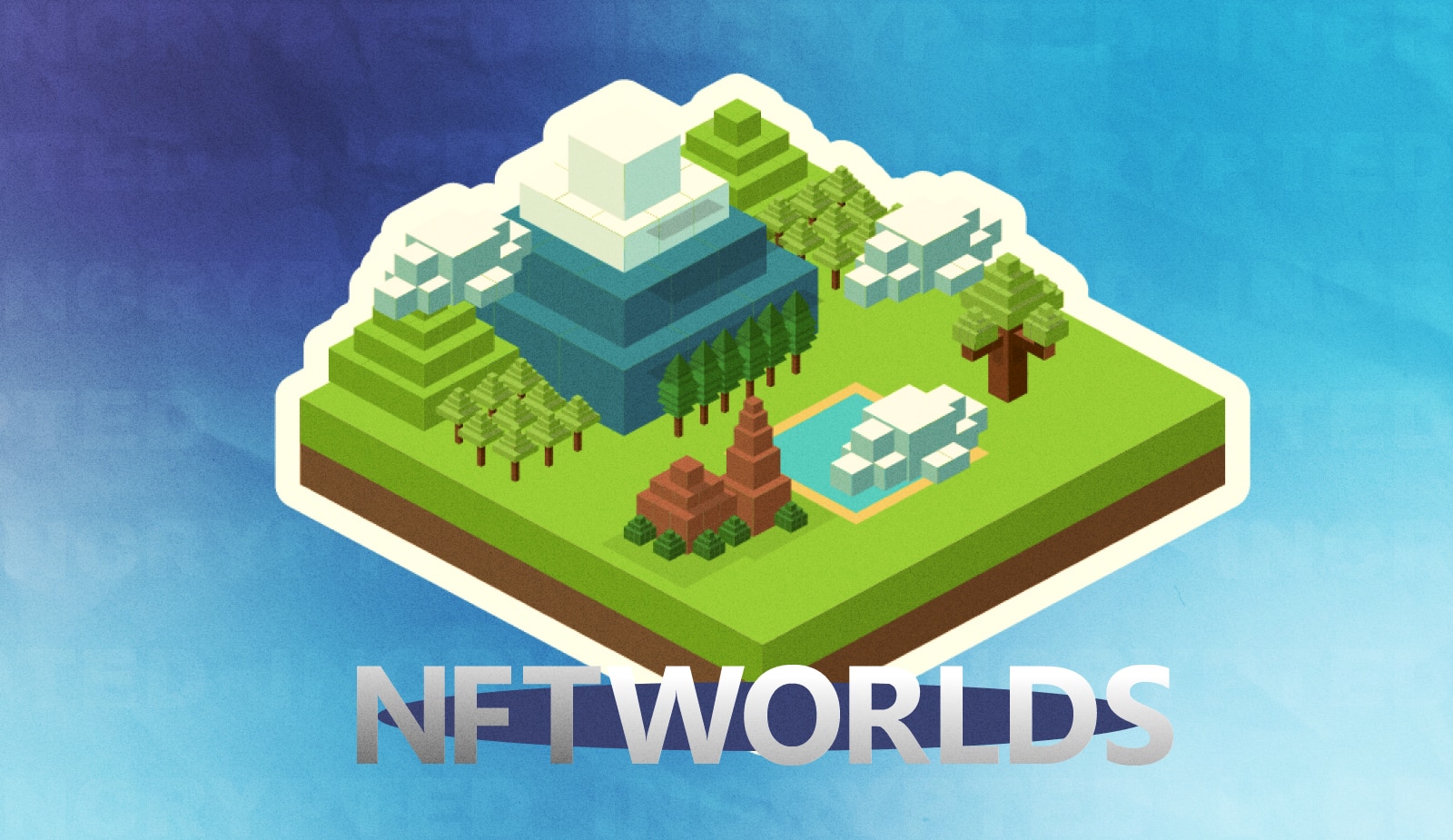 NFT Worlds создаст свой Minecraft с токенами и маркетплейсом. Заглавный коллаж новости.