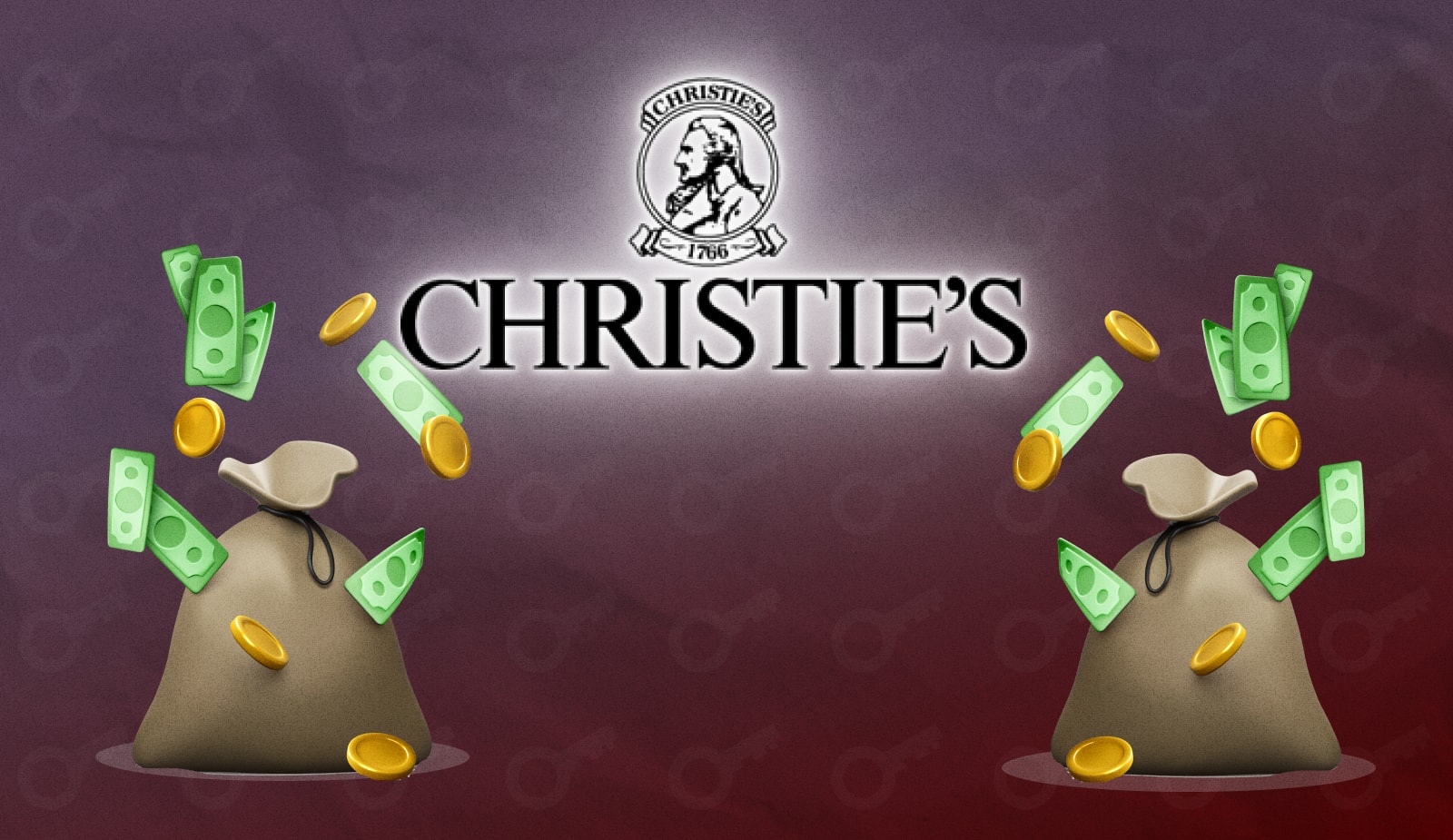 Аукционный дом Christie’s запускает венчурный фонд, ориентированный на Web 3. Заглавный коллаж новости.