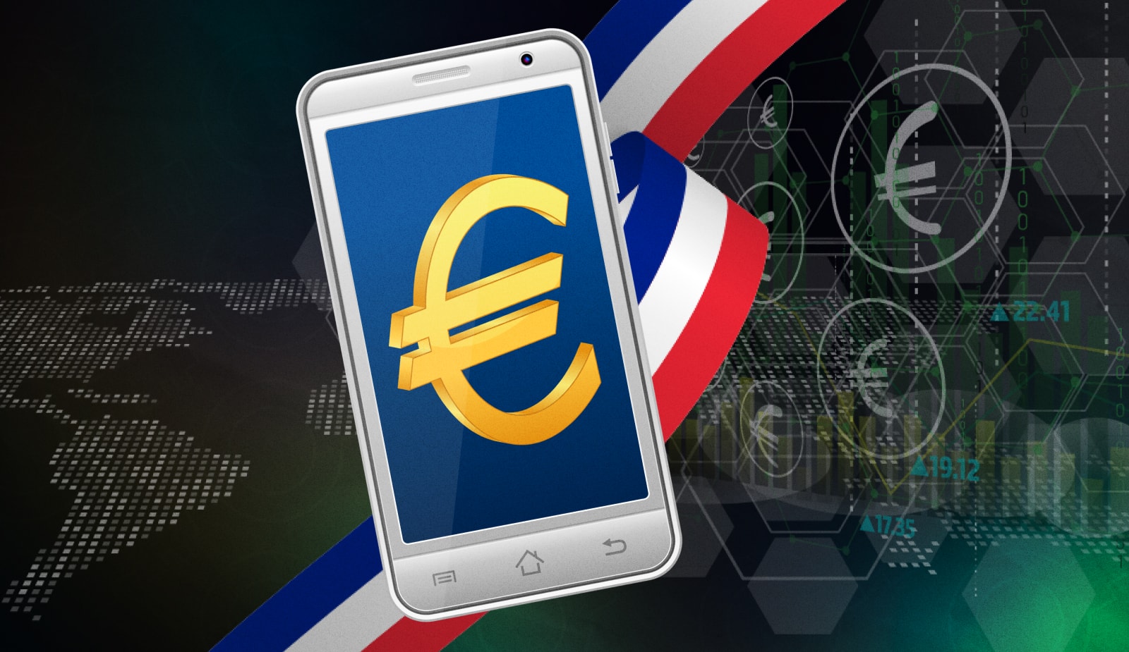 Центробанк Франции: цифровой евро будет доступен уже в следующем году. Заглавный коллаж новости.