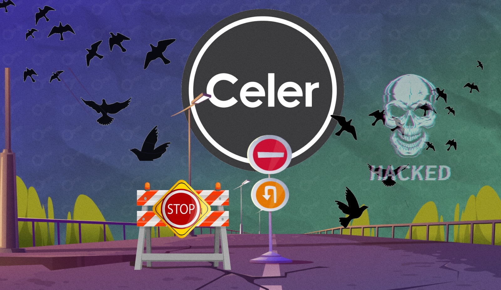 Кроссчейн мост Celer Network подвергся хакерской атаке. Заглавный коллаж новости.
