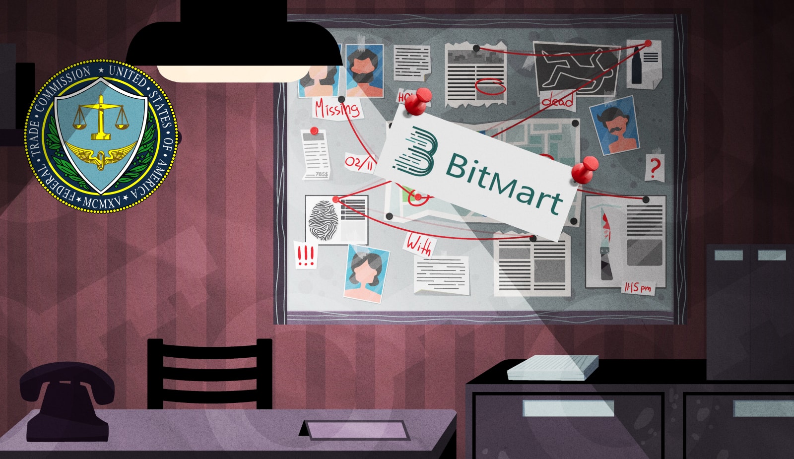 FTC взялась за дело о взломе BitMart на 196 млн долларов. Заглавный коллаж новости.