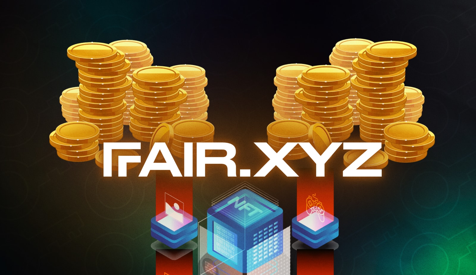 Сервис для минта Fair.xyz закрыл раунд на 4,5 млн долларов. Заглавный коллаж новости.