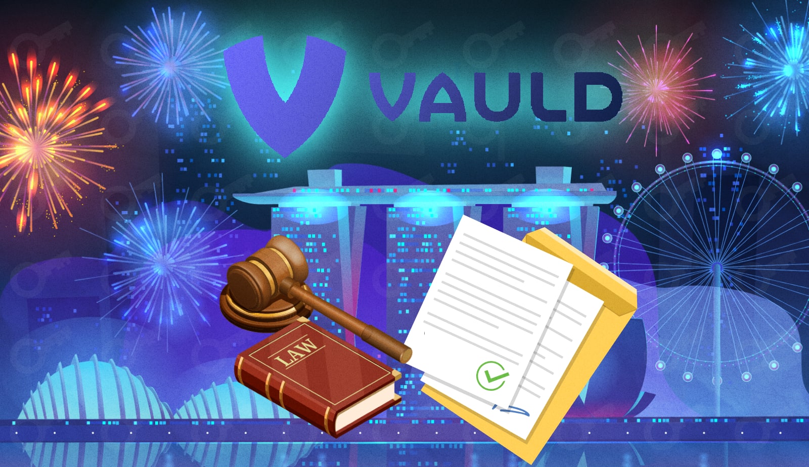 Vauld получил 3-месячную защиту от кредиторов. Заглавный коллаж новости.