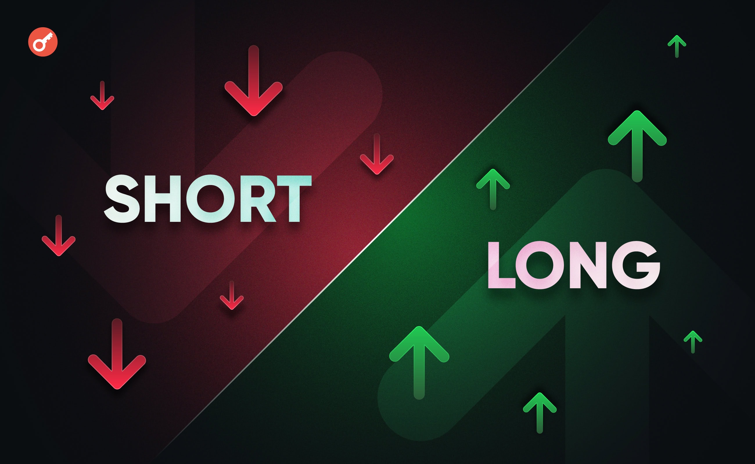 Czym są pozycje “long” i “short” w handlu kryptowalutami? Główny kolaż artykułu.