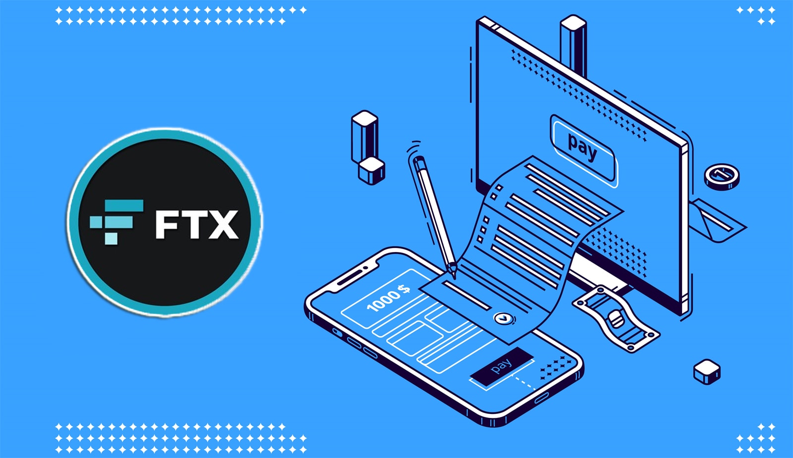 FTX собирает “финансовый кулак” для покупки розничной криптоплатформы. Заглавный коллаж новости.