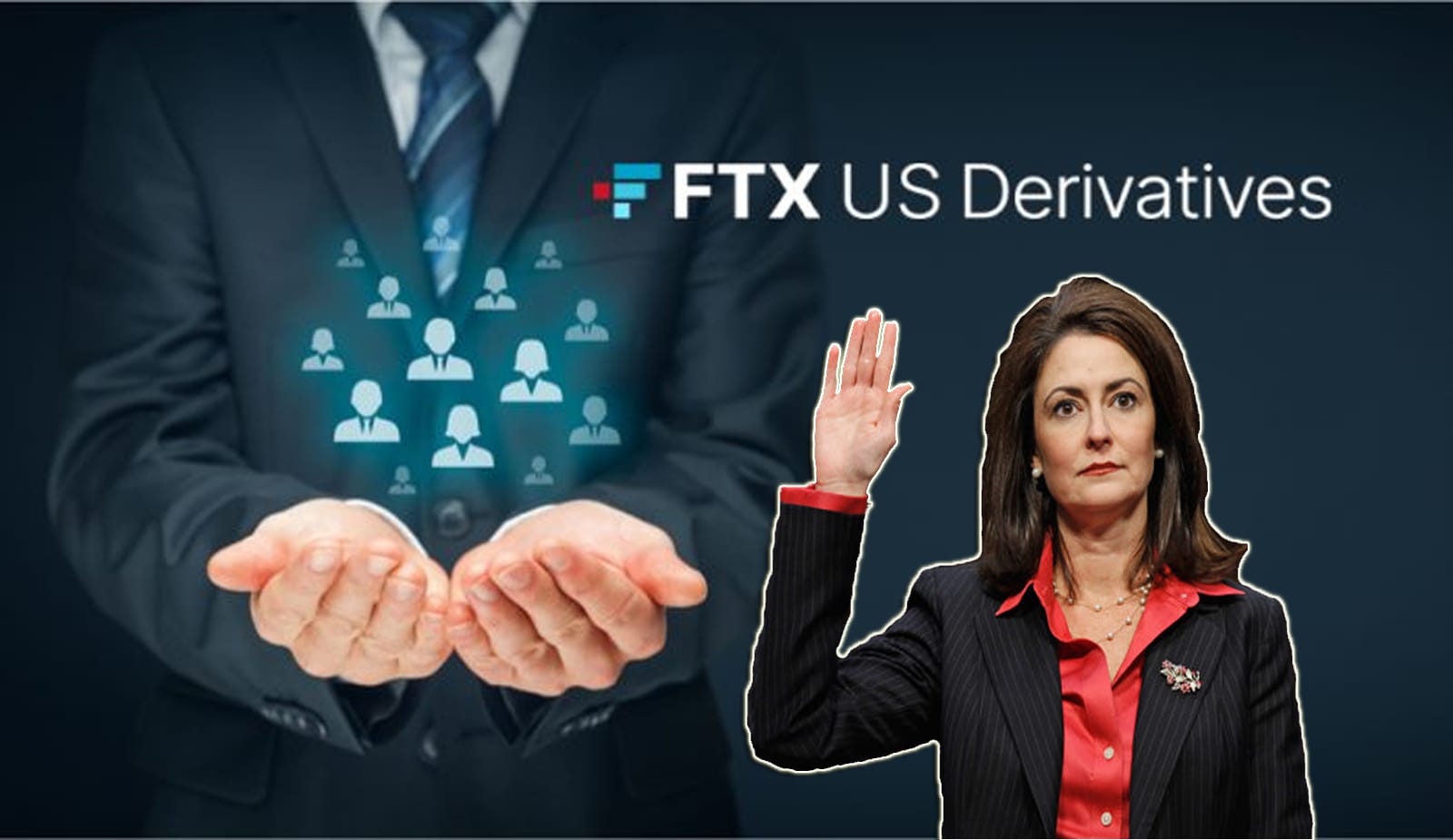 FTX US Derivatives вводит в совет директоров экс-комиссара агентства CFTC. Заглавный коллаж новости.