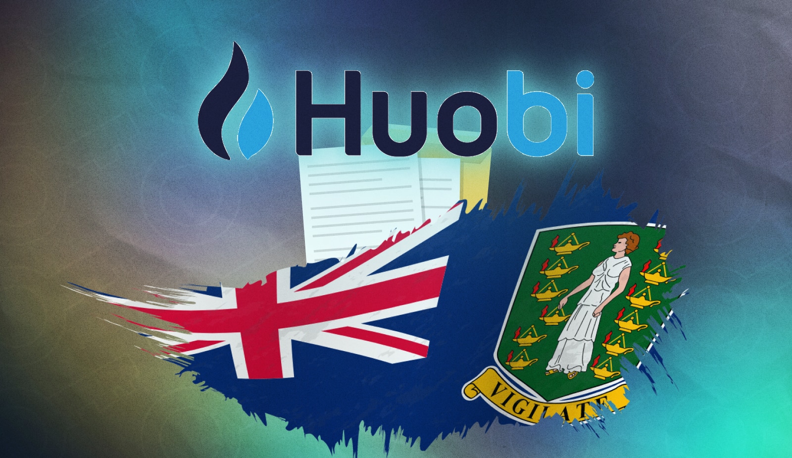 Huobi получила лицензию Британских Виргинских островов. Заглавный коллаж новости.
