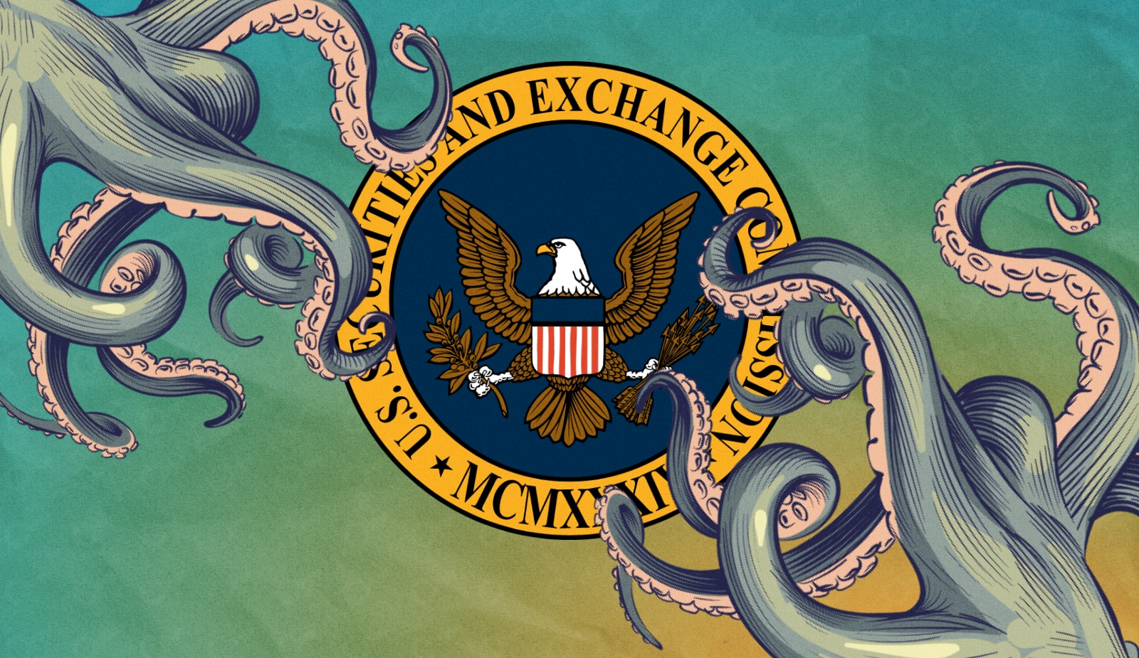 Новый глава Kraken не планирует регистрироваться в SEC. Заглавный коллаж новости.