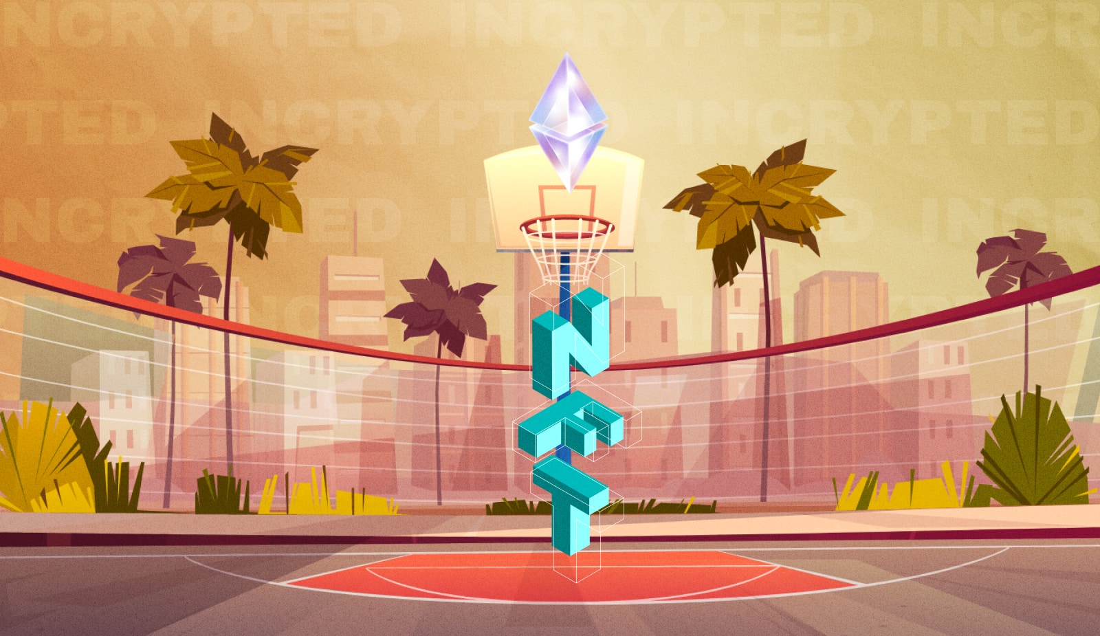 Sorare и NBA запустят баскетбольную NFT-игру на основе Ethereum. Заглавный коллаж новости.