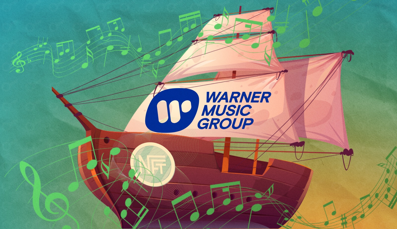 Warner Music просуватиме своїх музикантів на OpenSea. Головний колаж новини.
