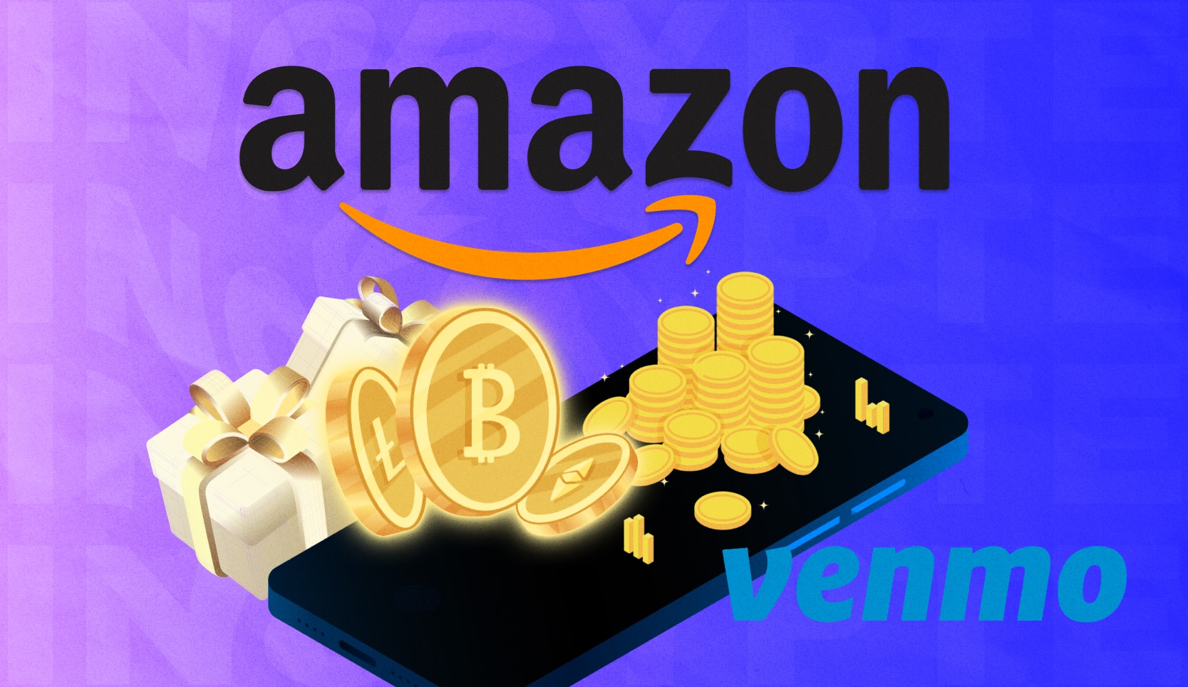 Клієнти Amazon отримали можливість оплачувати покупки через Venmo. Головний колаж новини.