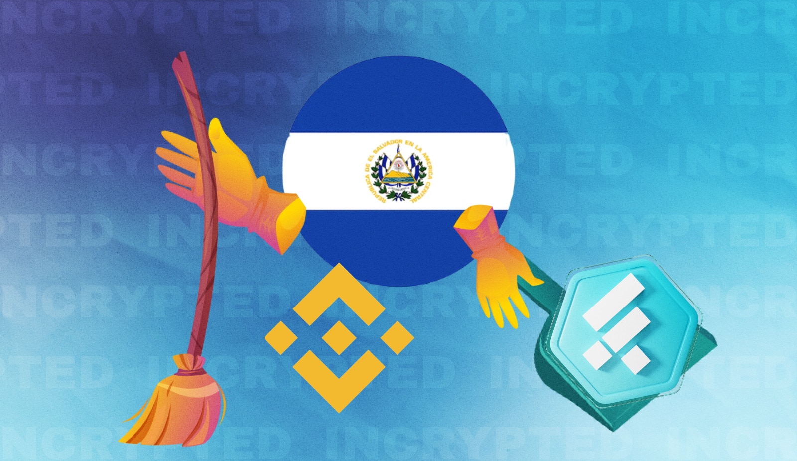 Сальвадор отрицает любые связи с FTX. Заглавный коллаж новости.