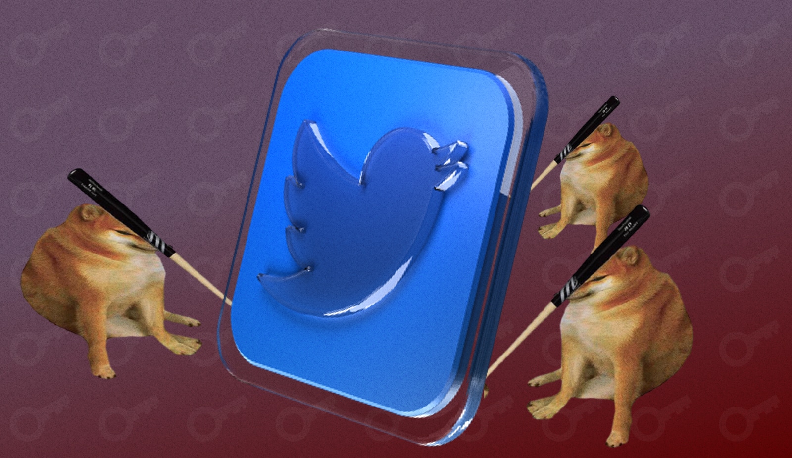 Тройной удар от Twitter обрушил курс Dogecoin на 10%. Заглавный коллаж новости.