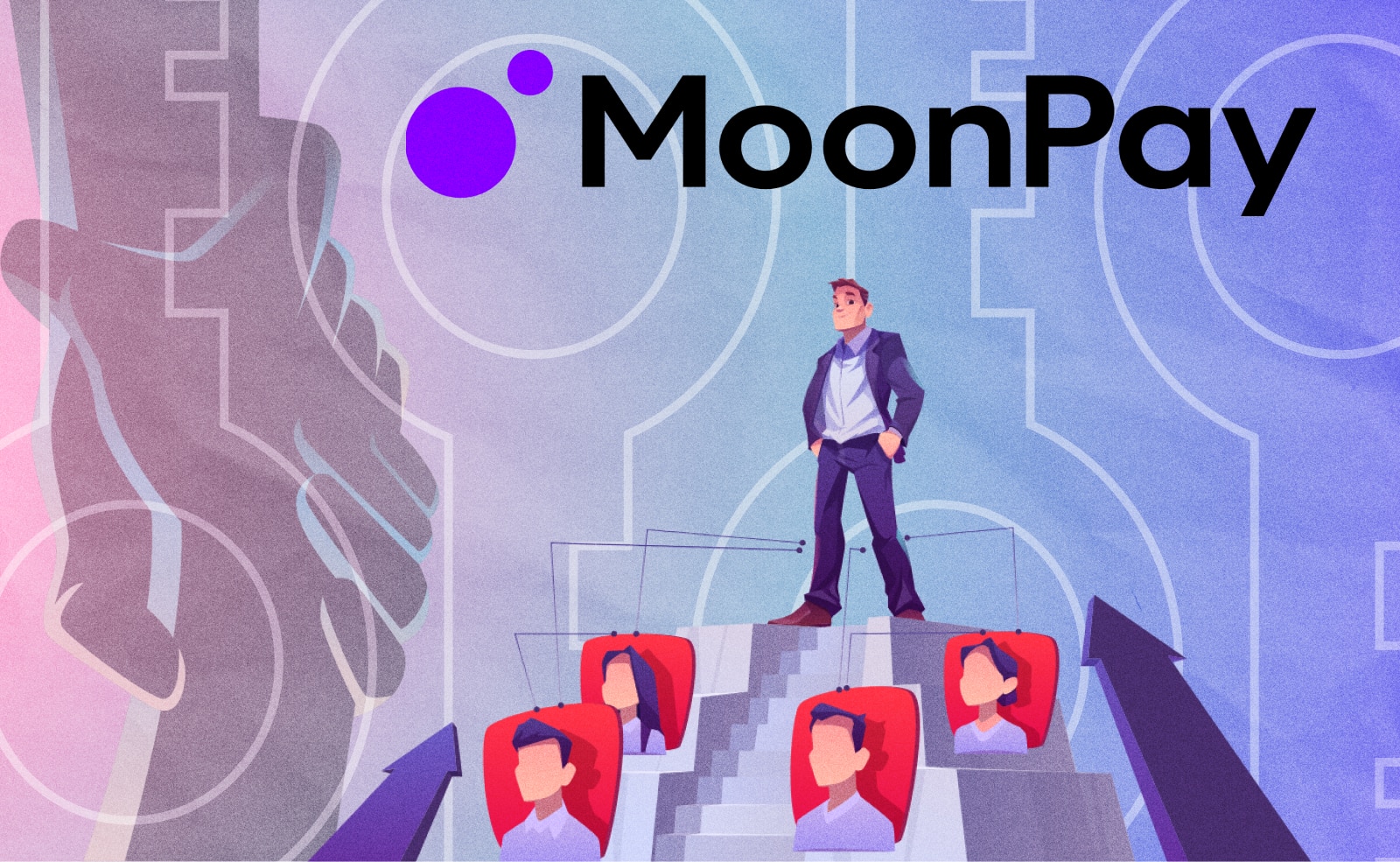 Крипто-стартап MoonPay переманил президента TIME Кита Гроссмана. Заглавный коллаж новости.