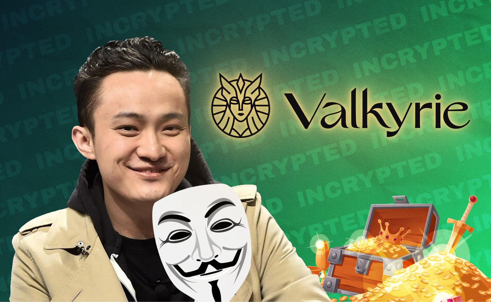 Джастін Сан таємно забезпечив 90% активів під управлінням Valkyrie Digital Assets. Головний колаж новини.