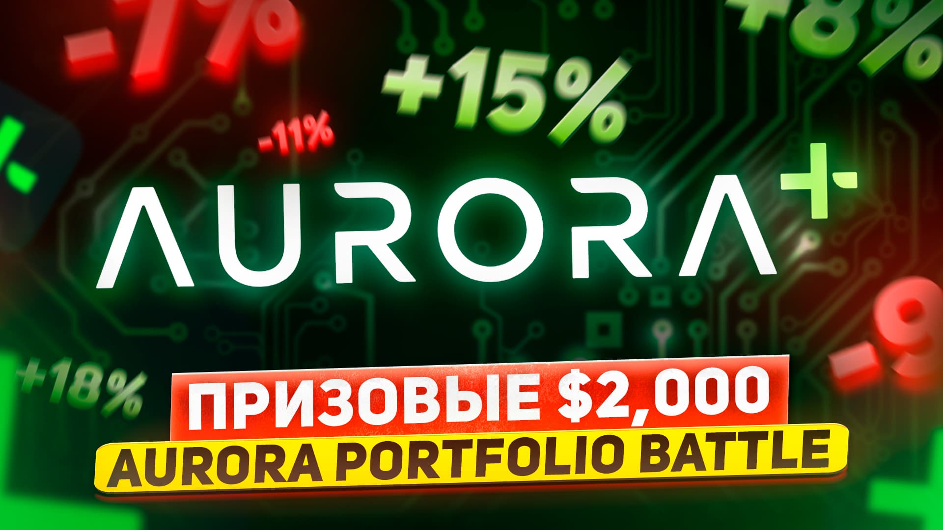 Aurora x Incrypted Portfolio Battle. Заглавный коллаж новости.