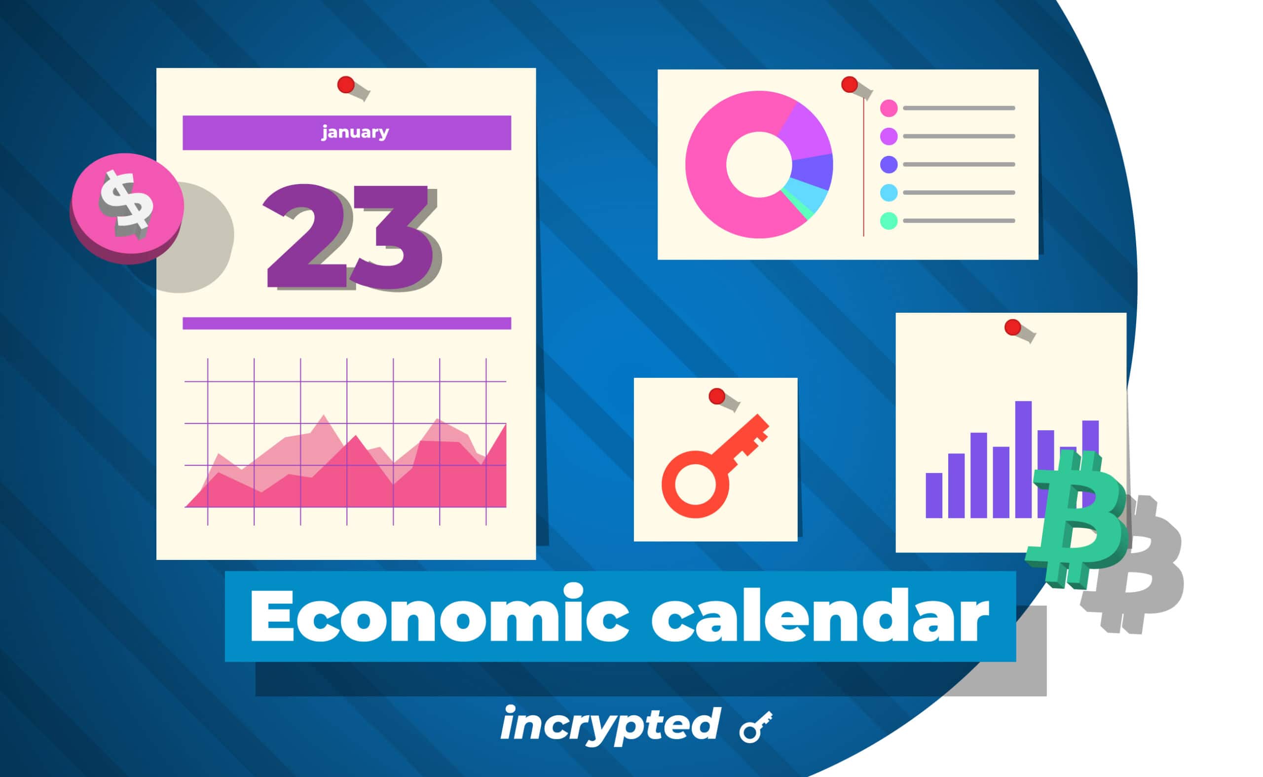 Экономический календарь 23-27 января: последние отчеты перед заседанием ФРС. Заглавный коллаж новости.