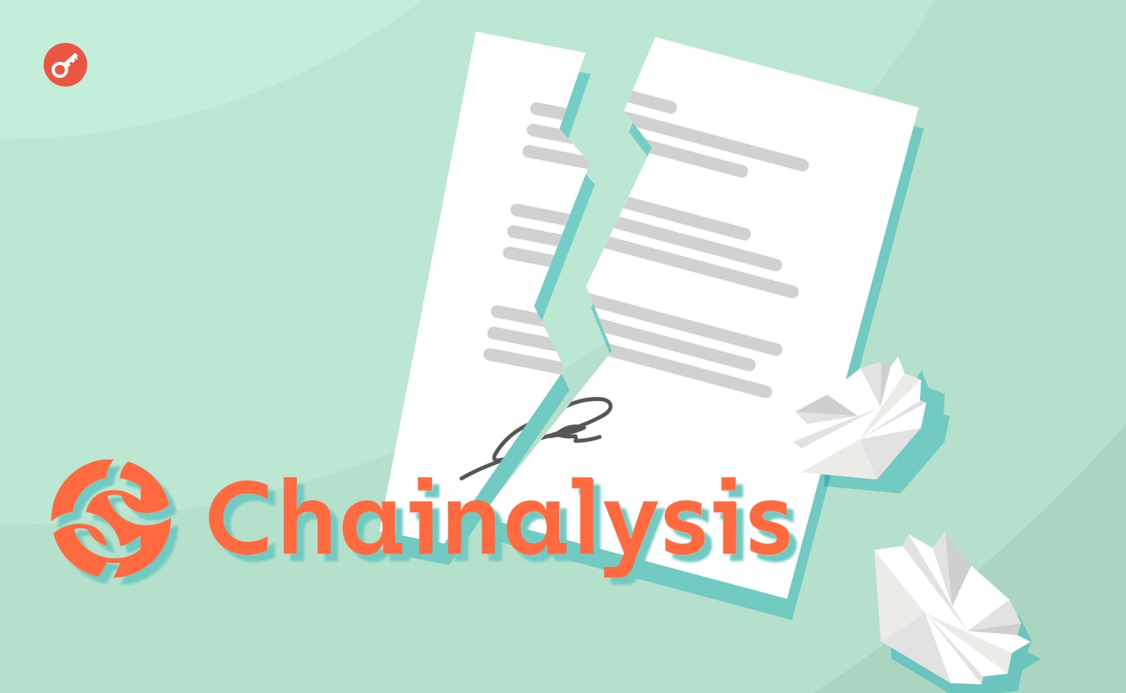 Chainalysis уменьшит штат и поменяет бизнес-стратегию. Заглавный коллаж новости.