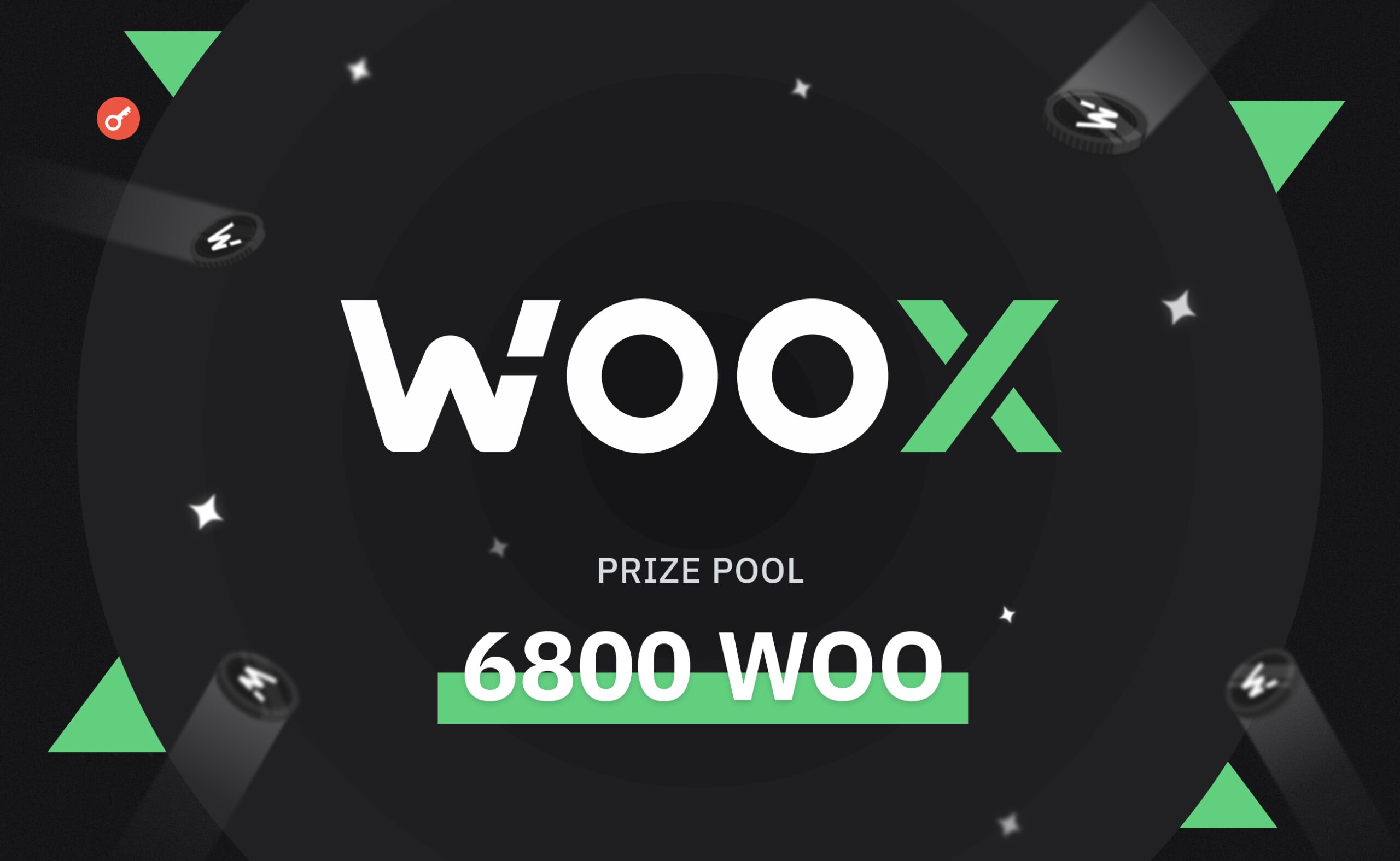 Стейкинг на WOO X: реварды, 0 комиссия для трейдеров и розыгрыш 6800 $WOO. Заглавный коллаж новости.