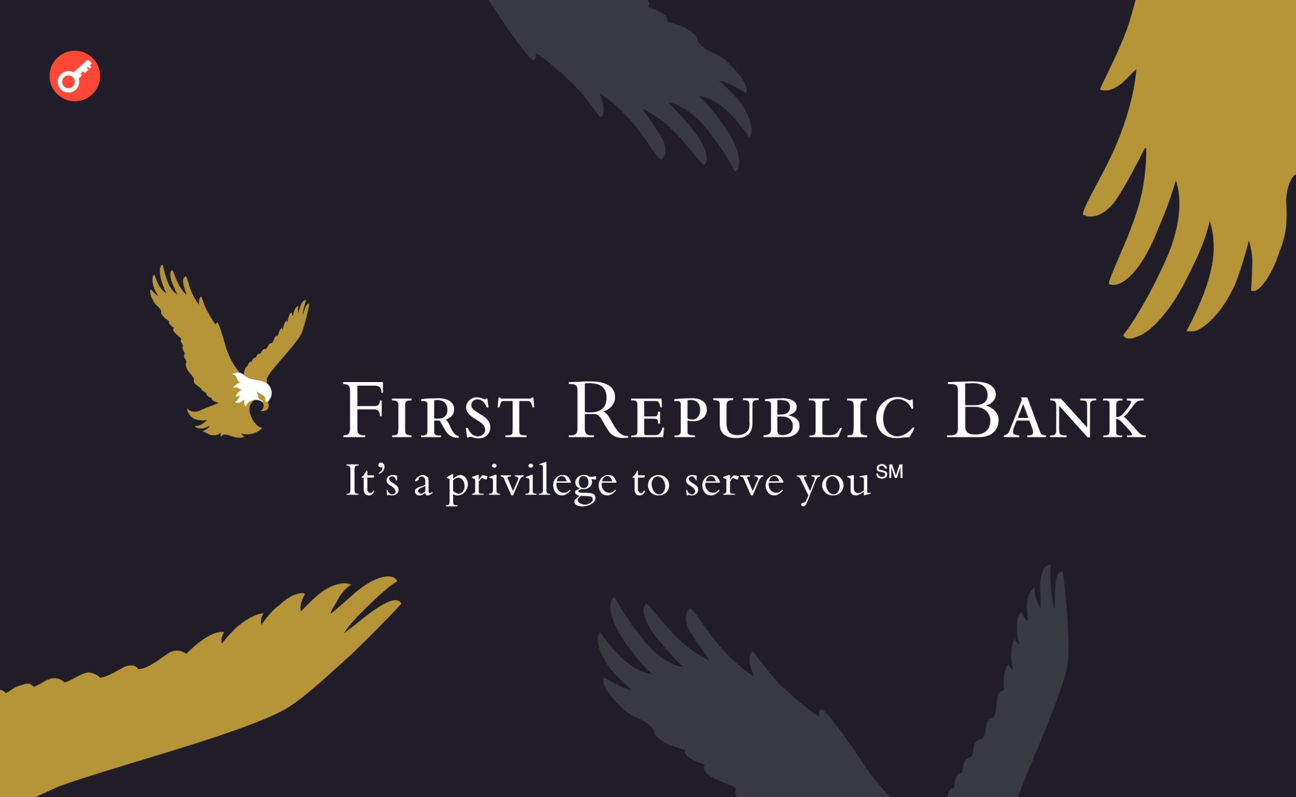 First Republic Bank stoi przed konfiskatą z powodu trudności finansowych. Główny kolaż wiadomości.