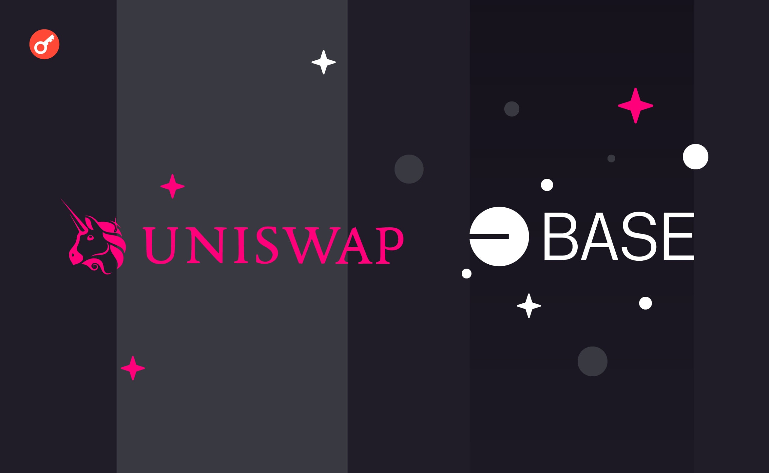 Комьюнити предлагает интегрировать Uniswap v3 в блокчейн Base от Coinbase. Заглавный коллаж новости.