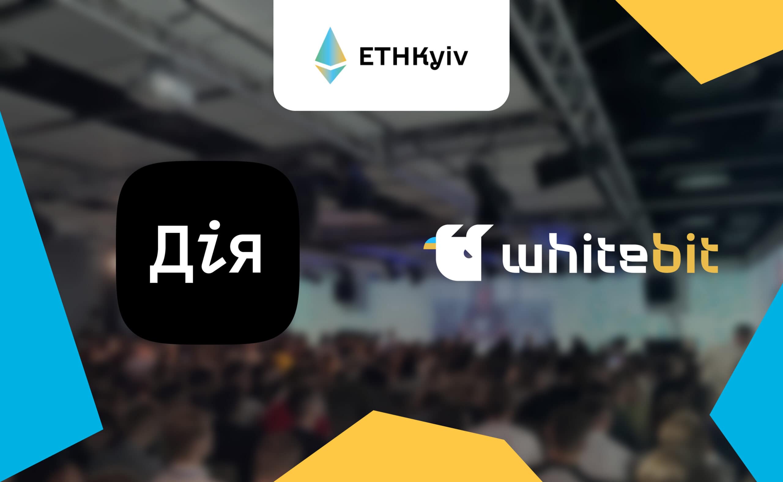 CEO WhiteBIT Volodymyr Nosov podczas webinaru ETHKyiv i Diya.Osvita na temat blockchain i ekonomii. Główny kolaż wiadomości.