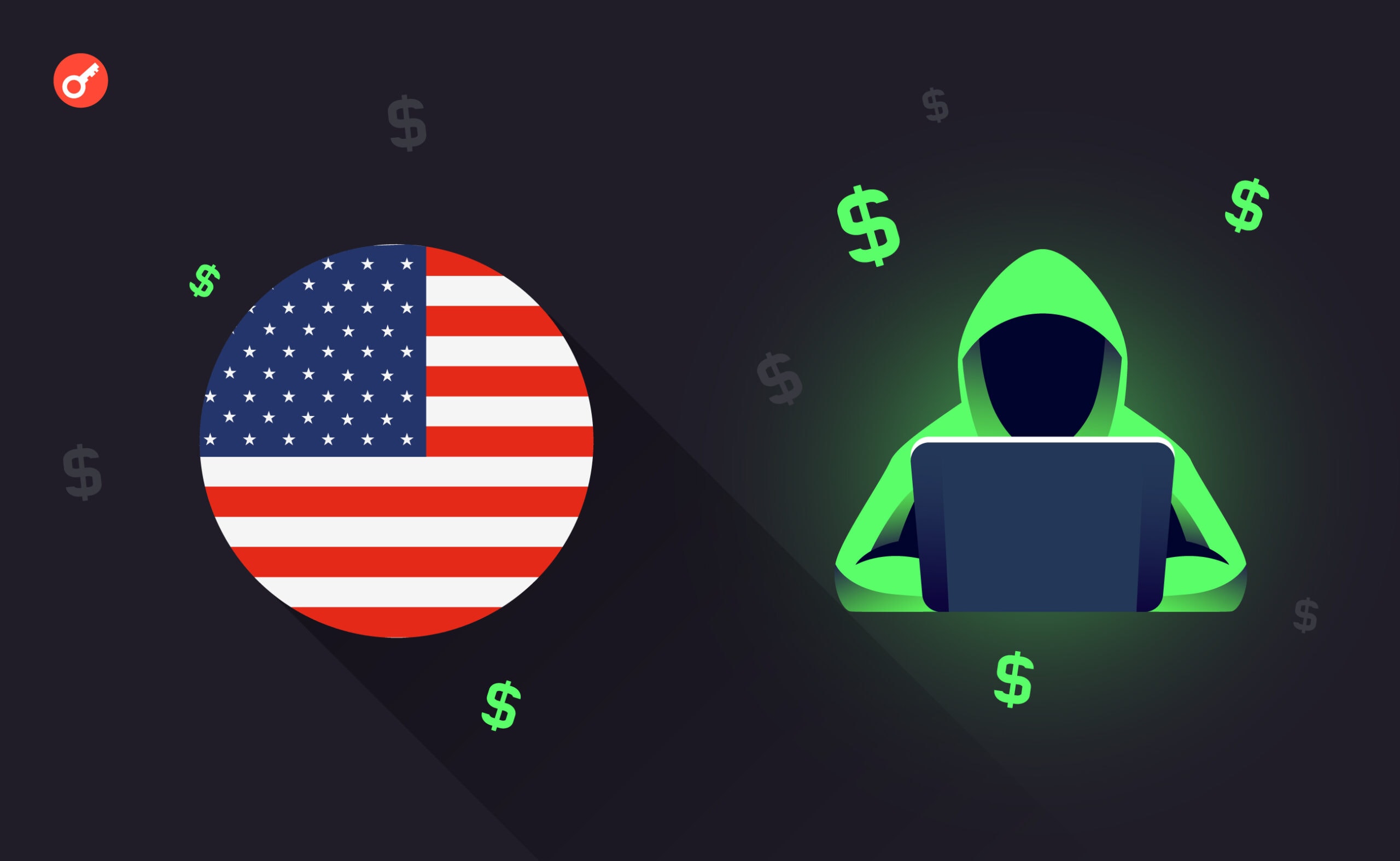 USA oferują 10 milionów dolarów za głowę rosyjskiego hakera kryptowalutowego. Główny kolaż wiadomości.