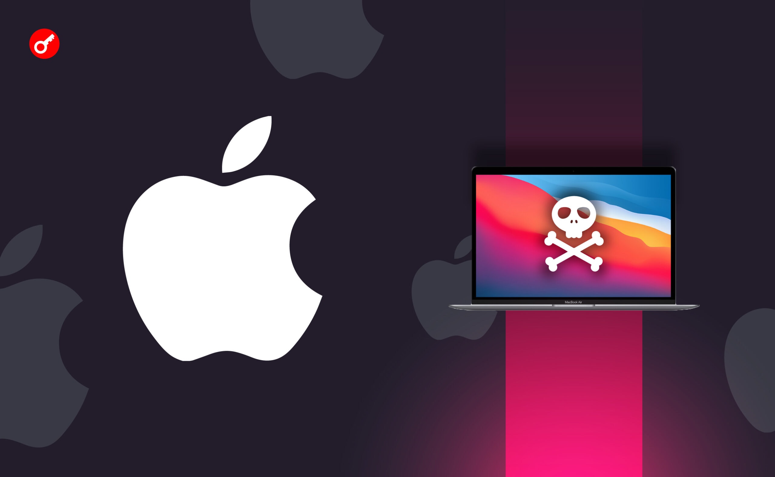 Эксперты обнаружили новое вредоносное ПО на Apple macOS. Заглавный коллаж новости.