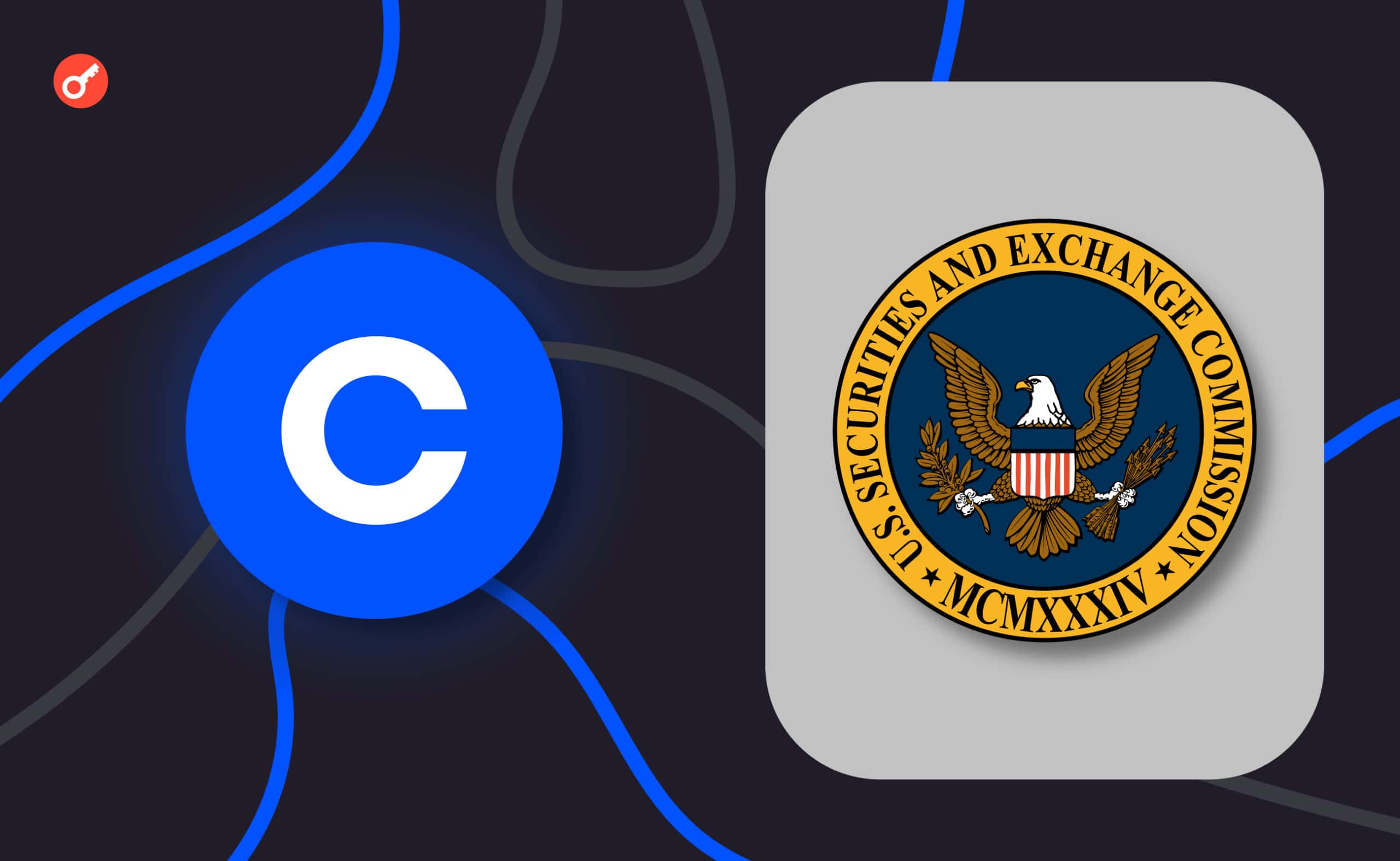 Coinbase подала в суд на SEC за отказ рассмотреть петицию. Заглавный коллаж новости.