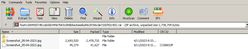 Как выглядит вредоносный архив ZIP 