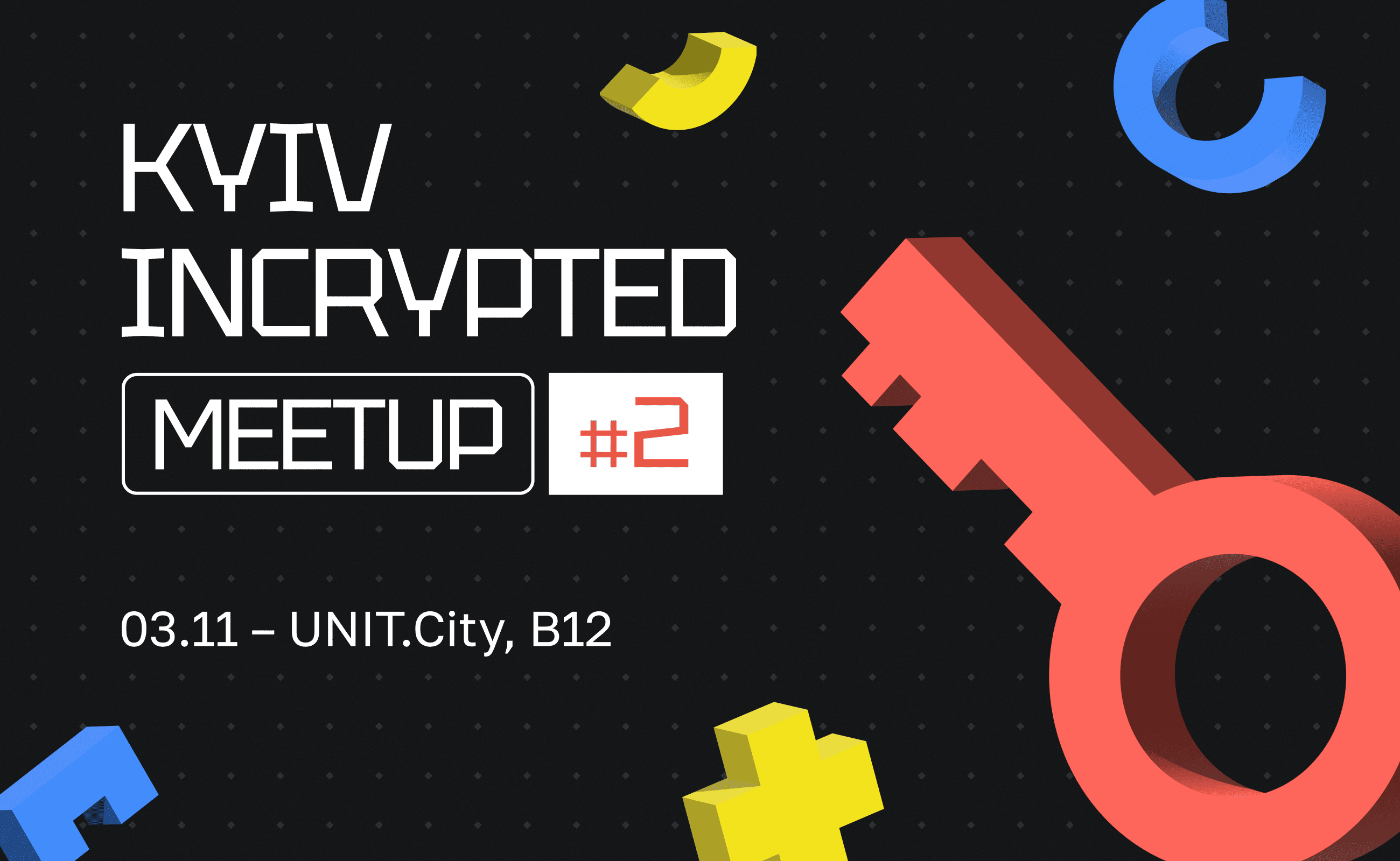 Incrypted Kyiv Meetup #2: партнеры мероприятия. Заглавный коллаж новости.