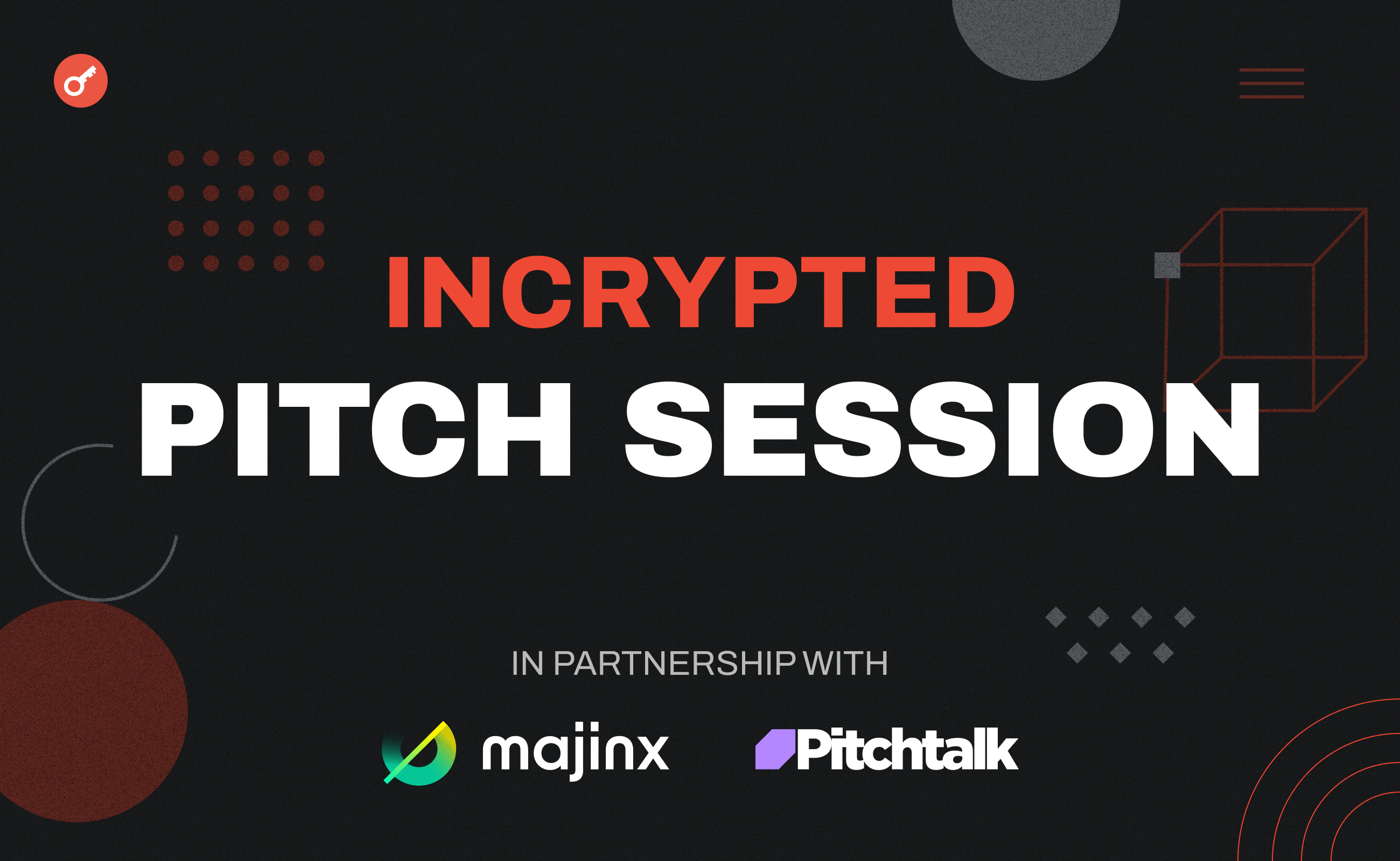 Incrypted Pitch Session: details, winners and prizes. Заглавный коллаж статьи.