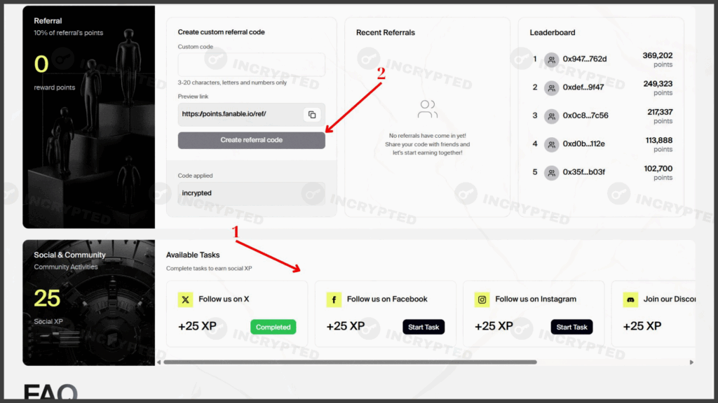 Fanable — engage with the project to farm for a potential airdrop