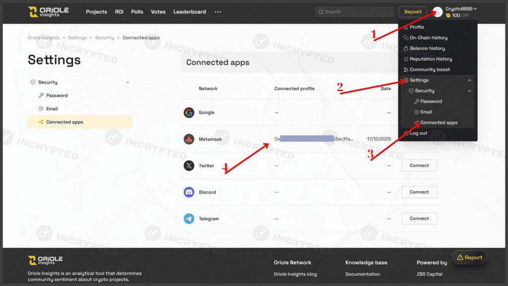 Oriole Insights — участвуем в тестнете с прицелом на дроп