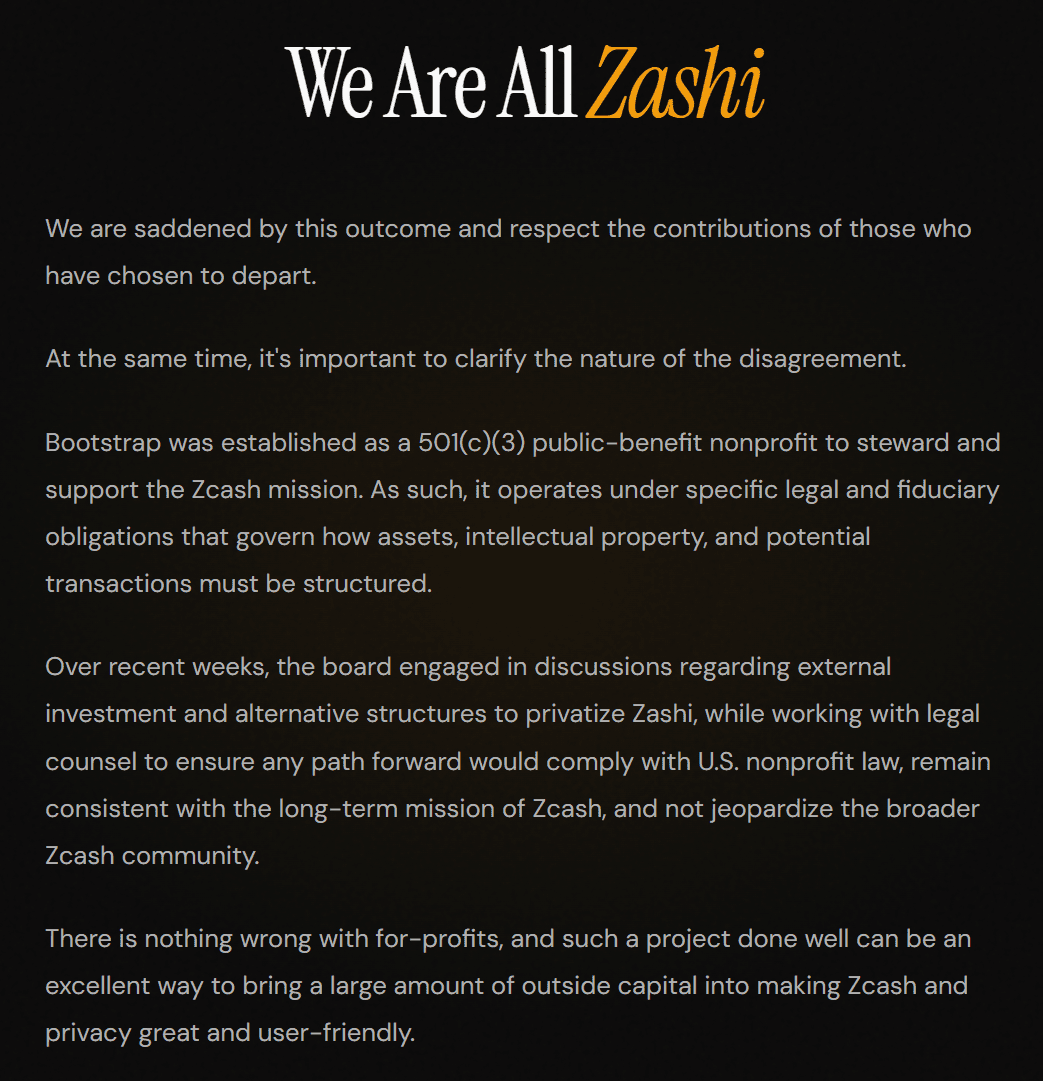 Обвал Zcash: почему команда ECC покинула проект и как отреагировал рынок?